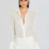 Resort '24*Retrofete Kennedy Embellished Top White