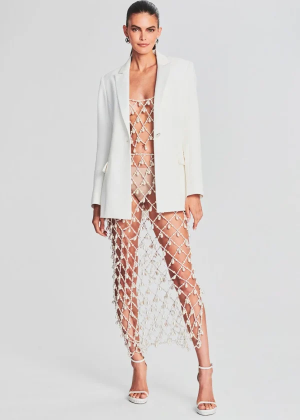 The Destination Bride*Retrofete Kiki Pearl Skirt White