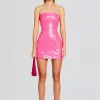 RETROFÊTE*Retrofete Kimora Leather Dress Paradise Pink