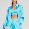 Final Sale*Retrofete Kit Silk Shirt Blue Atoll
