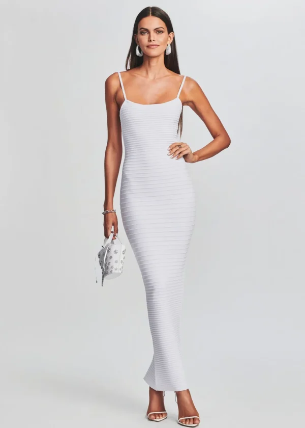 Guest Of*Retrofete Kylie Bandage Knit Dress White