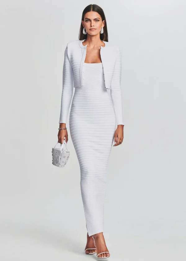 Guest Of*Retrofete Kylie Bandage Knit Dress White