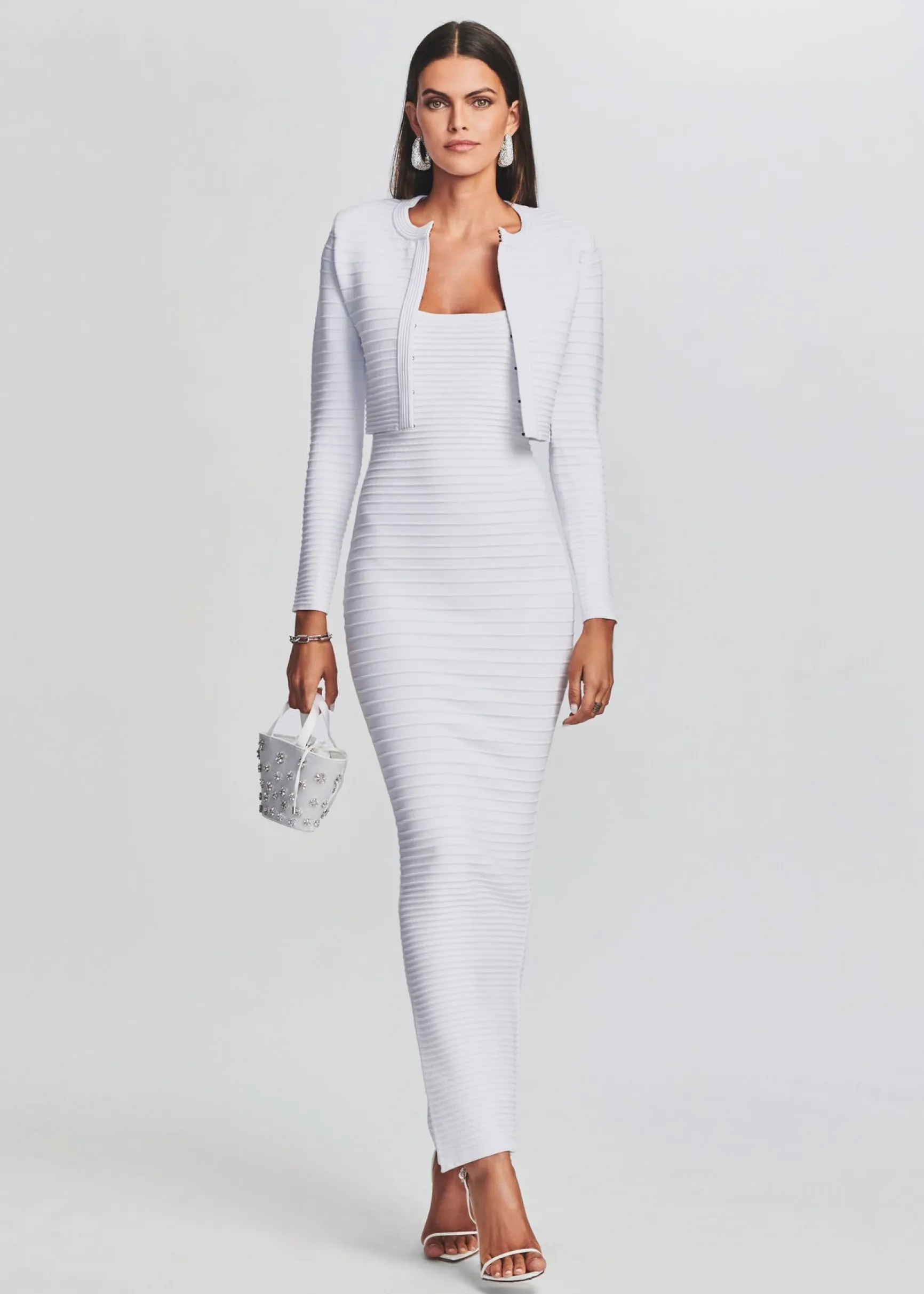 kylie_bandage_knit_dress_1.webp Honeymoon Looks*Retrofete Kylie Bandage Knit Dress White