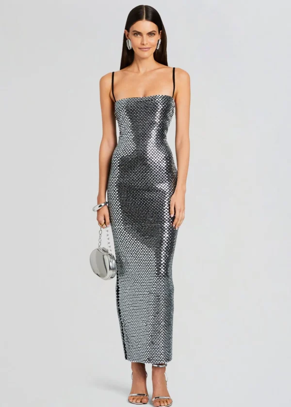 Maxi*Retrofete Kyree Embellished Knit Dress Black