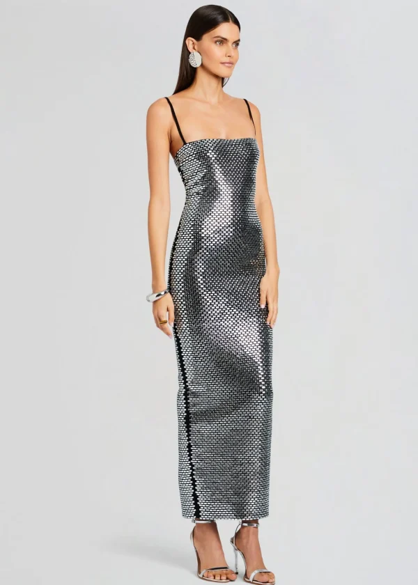 Maxi*Retrofete Kyree Embellished Knit Dress Black