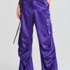 Bottoms*Retrofete Lai Satin Cargo Pant Violet