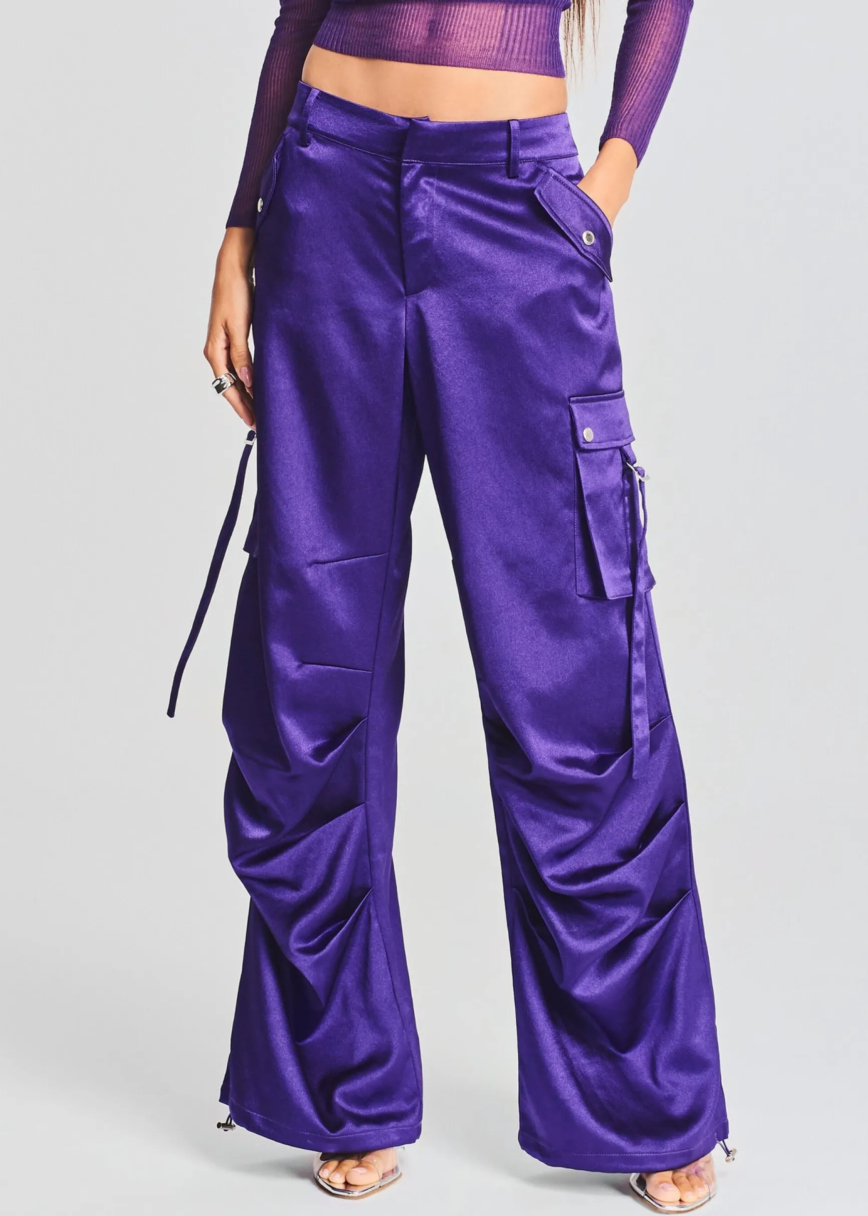 lai_satin_cargo_pant_0-3.webp Bottoms*Retrofete Lai Satin Cargo Pant Violet