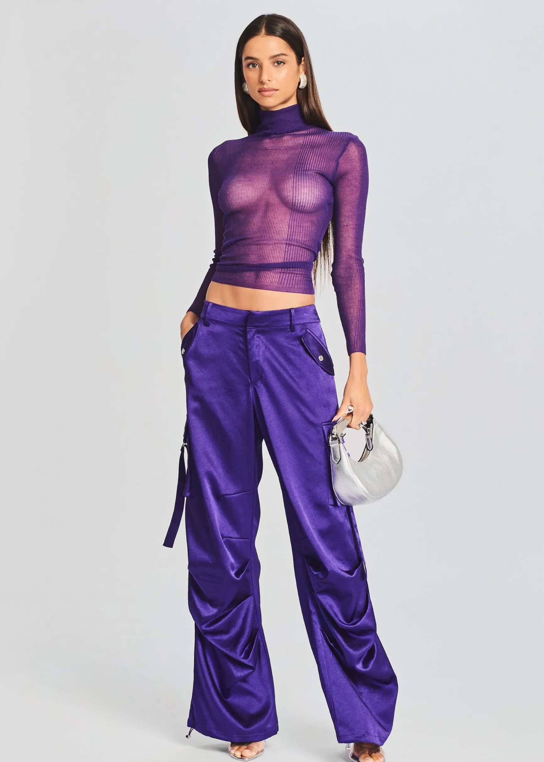 lai_satin_cargo_pant_1-6.webp Bottoms*Retrofete Lai Satin Cargo Pant Violet