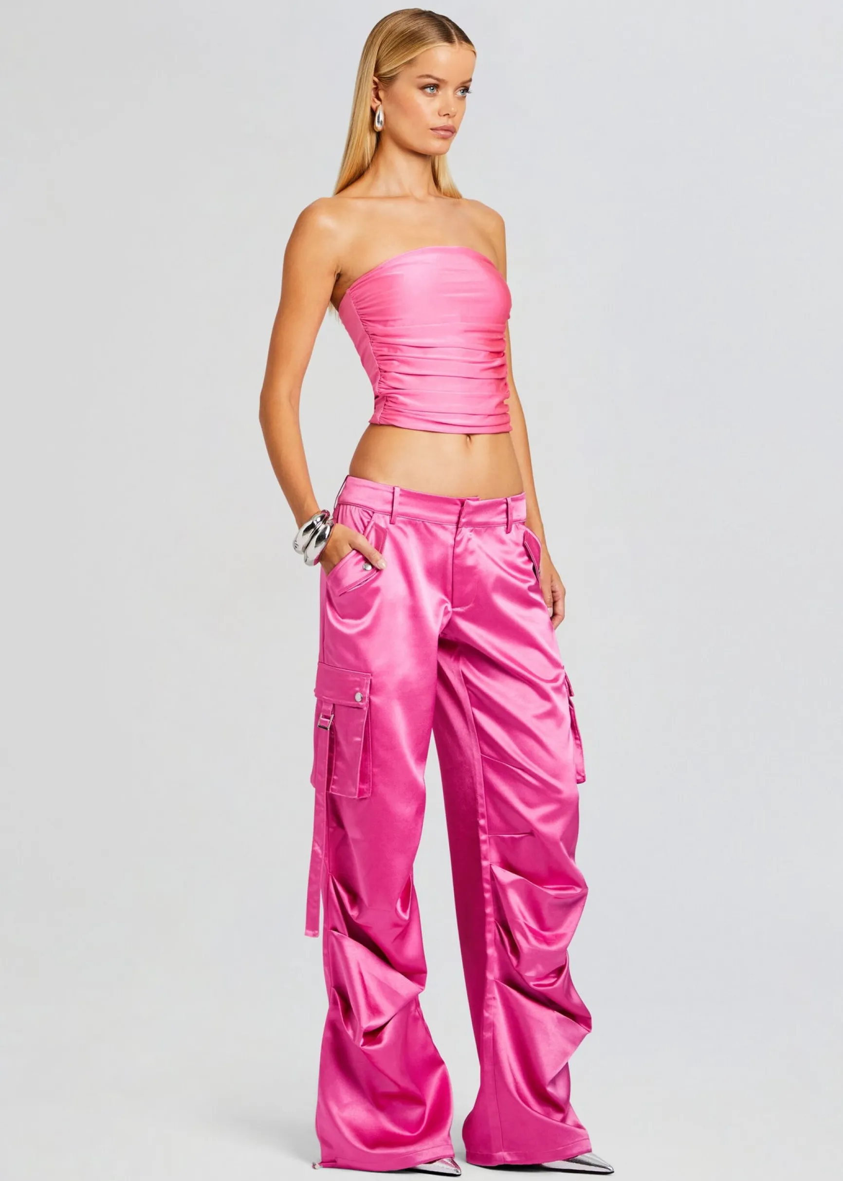 lai_satin_cargo_pant_2-7.webp Bottoms*Retrofete Lai Satin Cargo Pant Malibu Pink