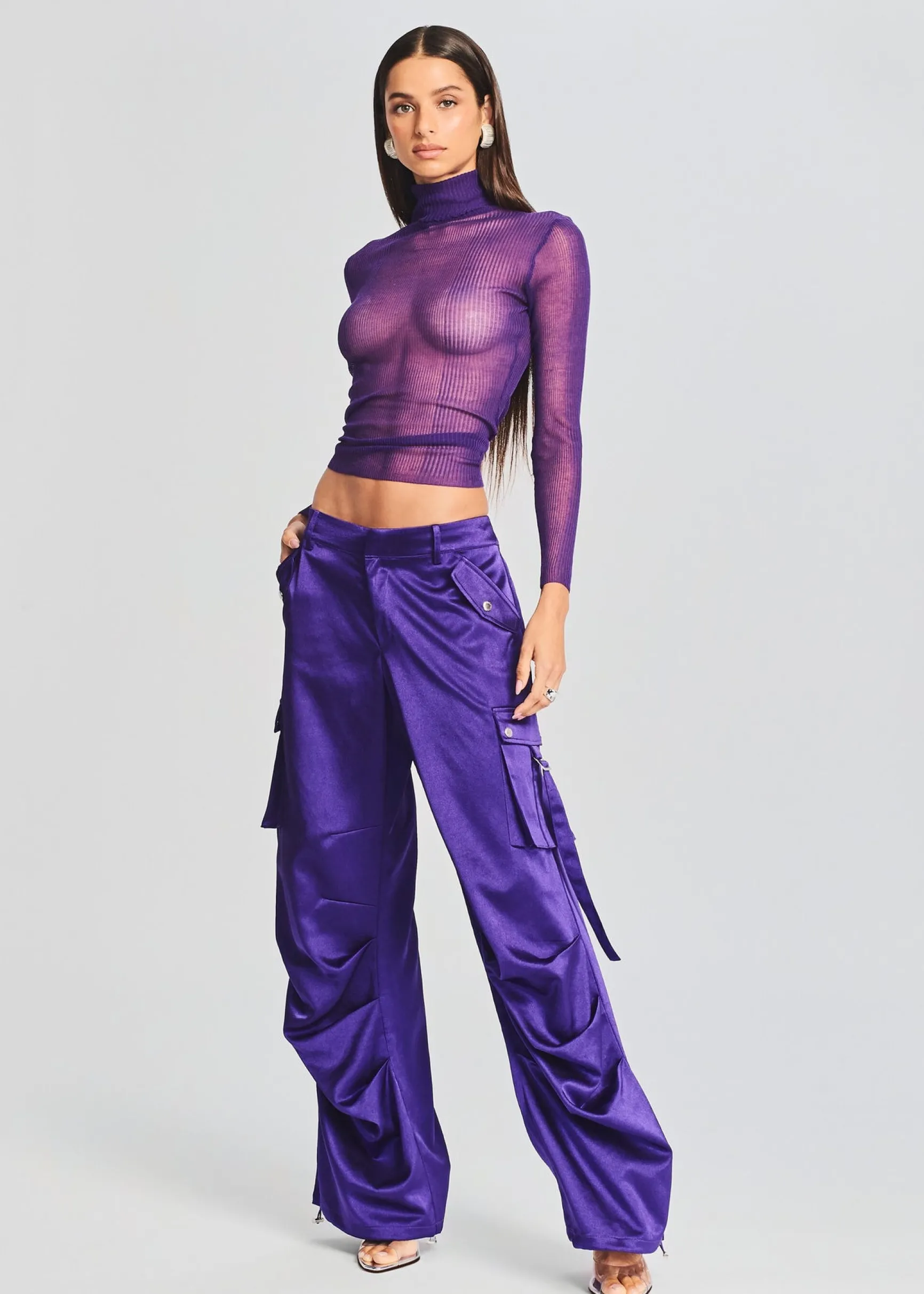 lai_satin_cargo_pant_4-6.webp Bottoms*Retrofete Lai Satin Cargo Pant Violet