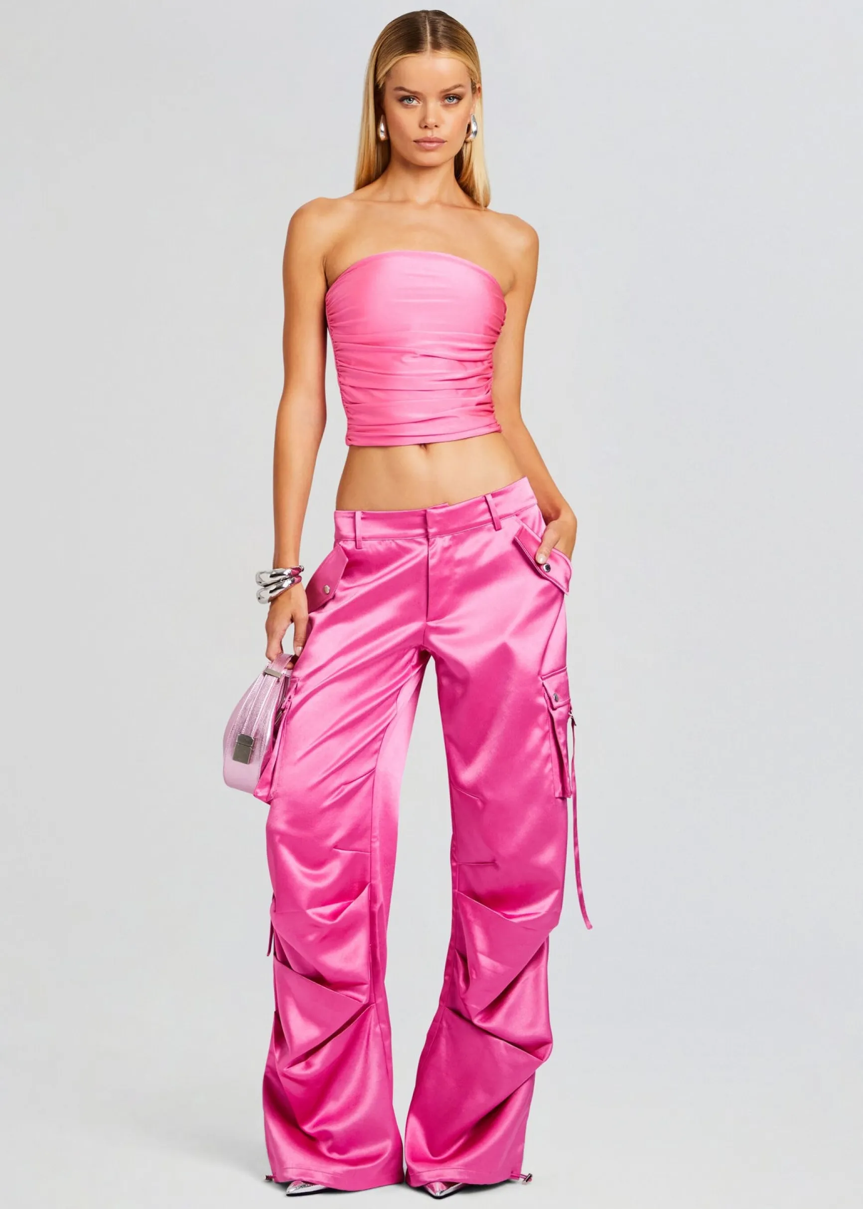 lai_satin_cargo_pant_4-7.webp Bottoms*Retrofete Lai Satin Cargo Pant Malibu Pink