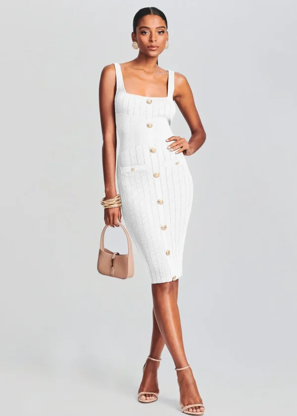 The Destination Bride*Retrofete Laney Dress White/Gold