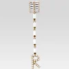 Accessories*Retrofete Lara Block Crystal Letter Drop Earring Gold