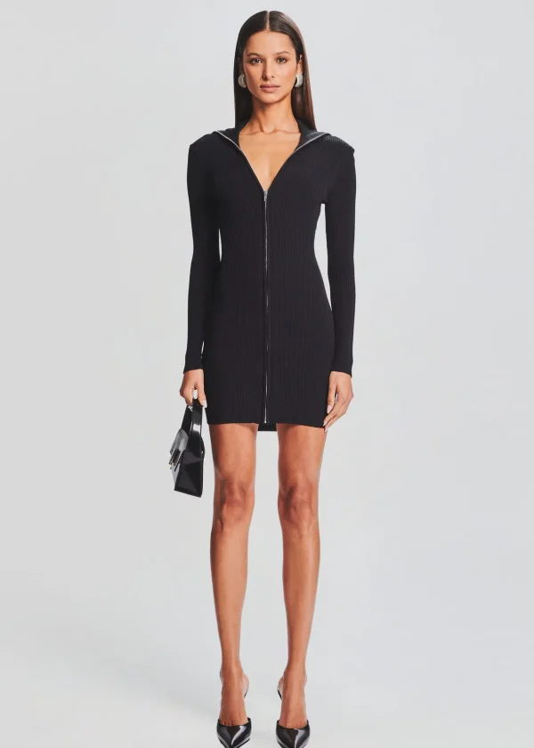 Dresses*Retrofete Larkin Rib Knit Dress Black