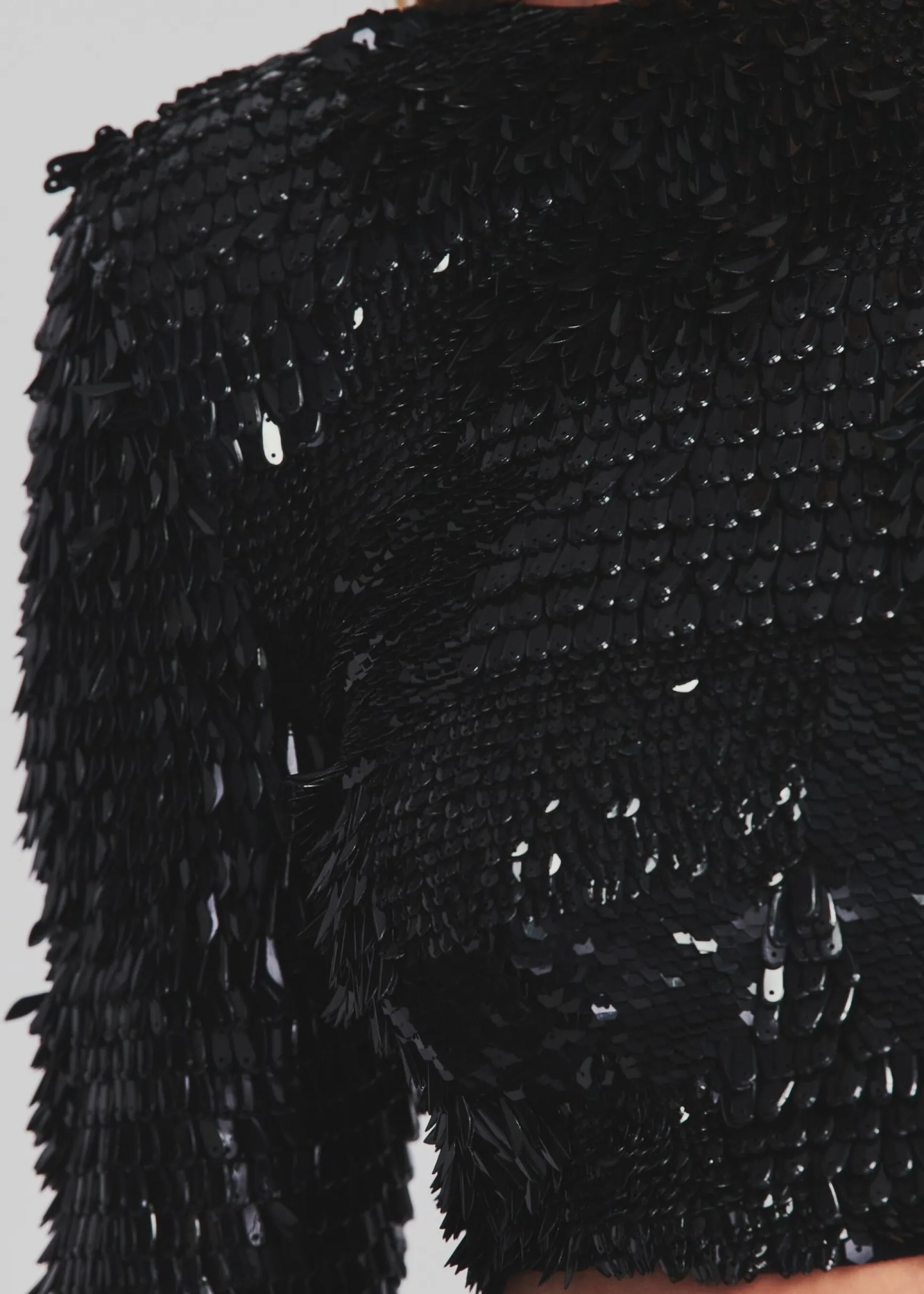 leanne_feather_sequin_top_1.webp Final Sale*Retrofete Leanne Feather Sequin Top Black