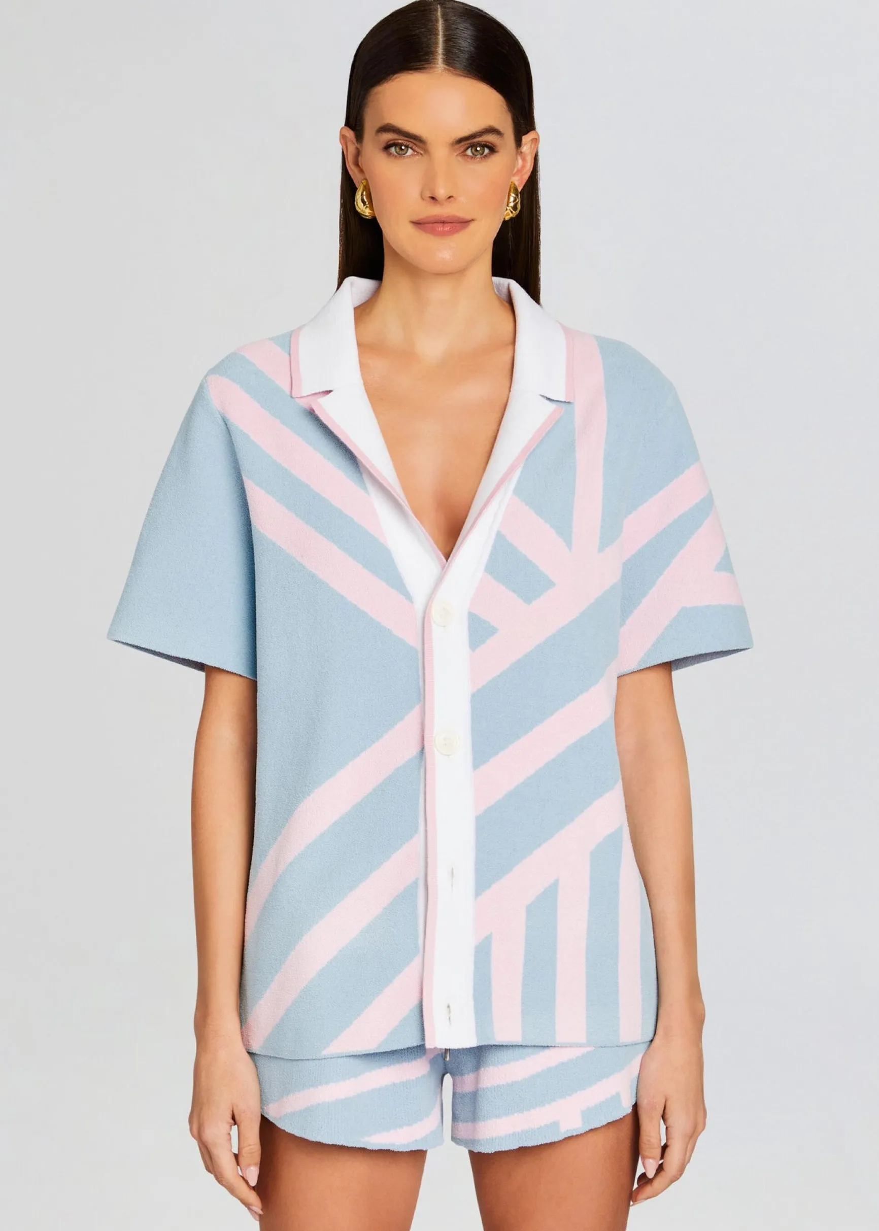 lei_shirt_0.webp Spring Knits*Retrofete Lei Shirt Jacquard Blue/Pink