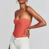 Final Sale*Retrofete Lena Bodysuit Calypso Coral