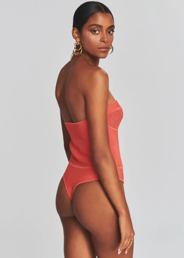 Final Sale*Retrofete Lena Bodysuit Calypso Coral