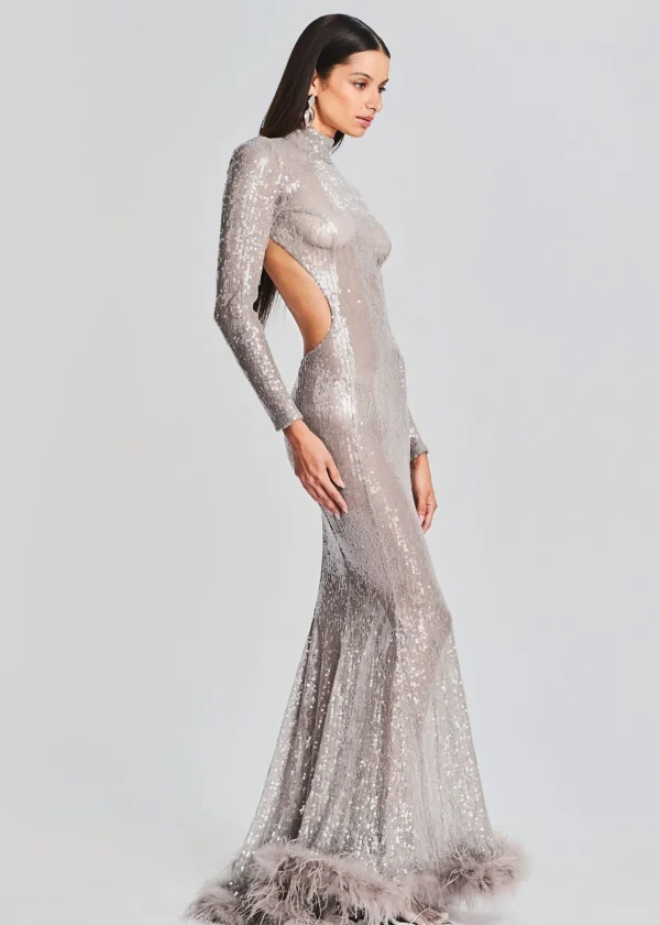 Maxi*Retrofete Lenora Sequin Embellished Dress Satellite