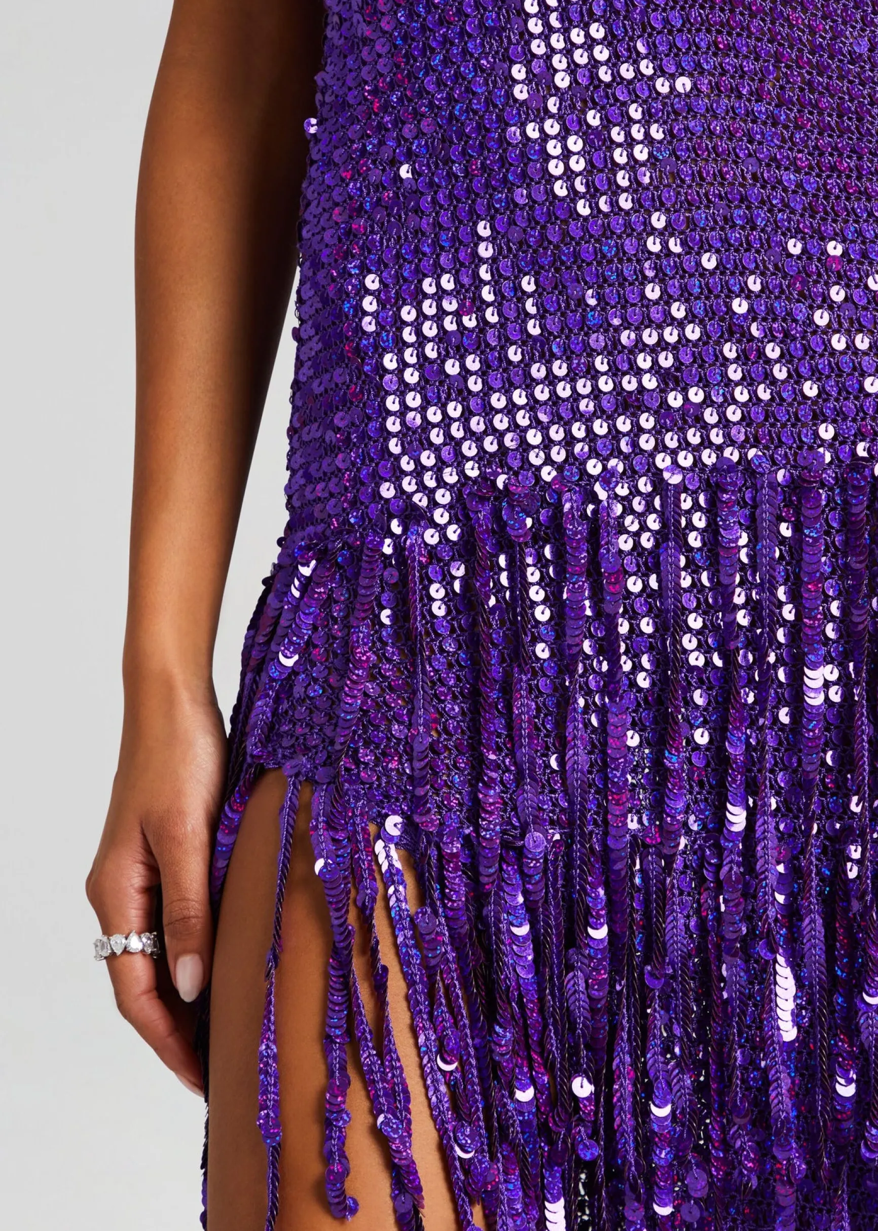libra_sequin_crochet_dres_1.webp Subtle Shimmer*Retrofete Libra Sequin Crochet Dress Amethyst