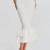 Bridal Shower*Retrofete Lilliana Long Skirt White Fruition