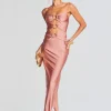Dresses*Retrofete Lily Lycra Maxi Dress Coffee Cream