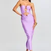 Dresses*Retrofete Lily Lycra Maxi Dress Lilac Purple