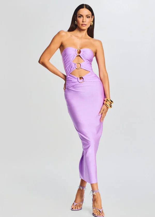 Dresses*Retrofete Lily Lycra Maxi Dress Lilac Purple