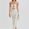 Neutral Moments*Retrofete Lily Lycra Maxi Dress Cream
