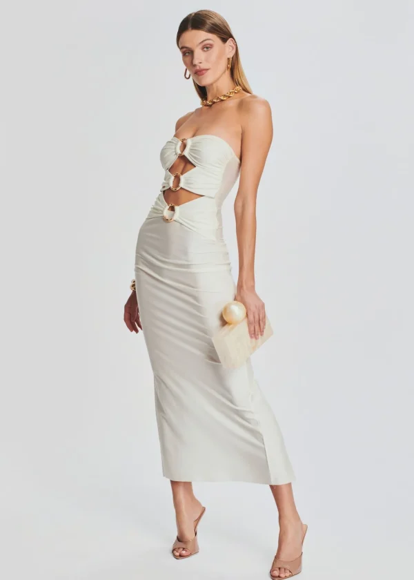 Swim*Retrofete Lily Lycra Maxi Dress Cream