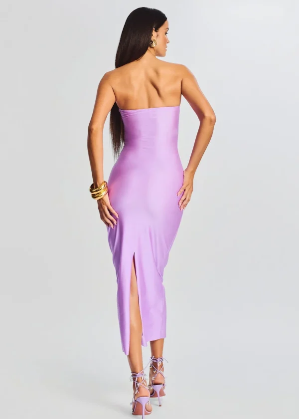 Tropical Hues*Retrofete Lily Lycra Maxi Dress Lilac Purple
