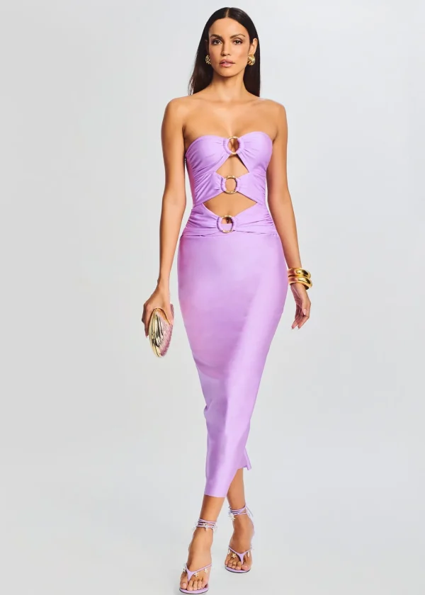 Exclusively Ours*Retrofete Lily Lycra Maxi Dress Lilac Purple