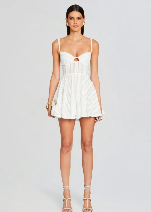 Trending*Retrofete Limmey Short Dress Natural White