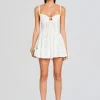 Day to Night*Retrofete Limmey Short Dress Natural White