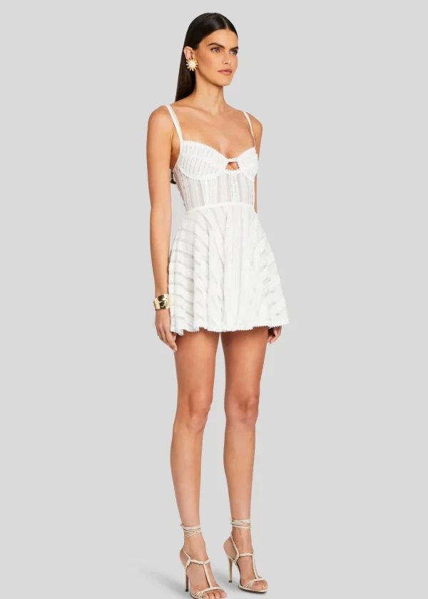 Honeymoon Looks*Retrofete Limmey Short Dress Natural White