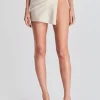 Honeymoon Looks*Retrofete Lini Lycra Mini Skirt Cream
