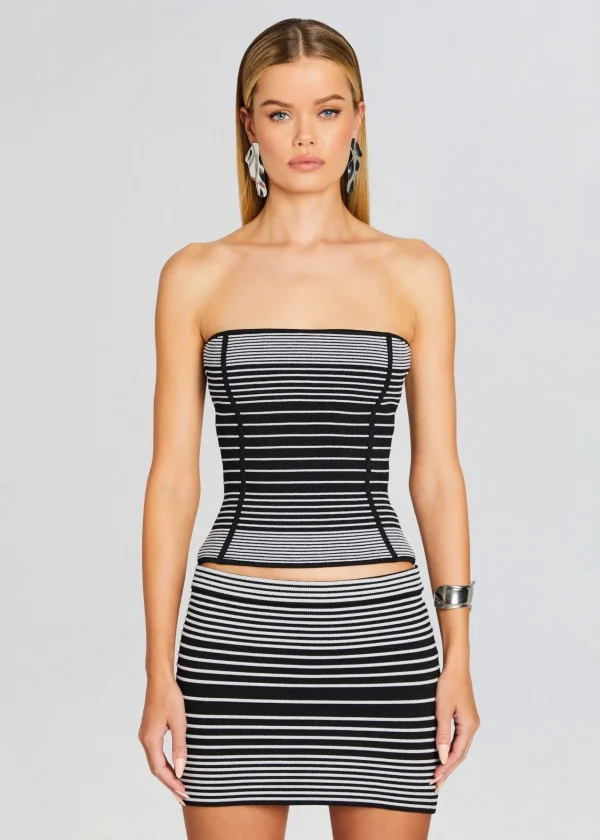 Trending*Retrofete Lise Top Metallic Black/Silv