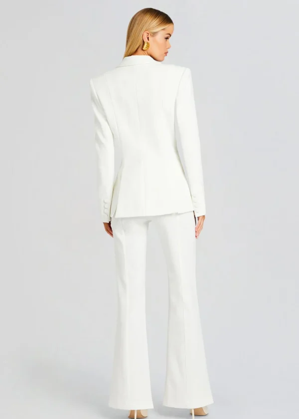 Resort '24*Retrofete Lizzy Low Rise Flared Trousers White