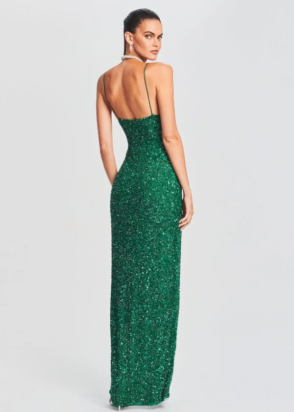 RETROFÊTE*Retrofete Loretta Sequin Dress Emerald