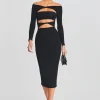 Midi*Retrofete Lotus Dress Black