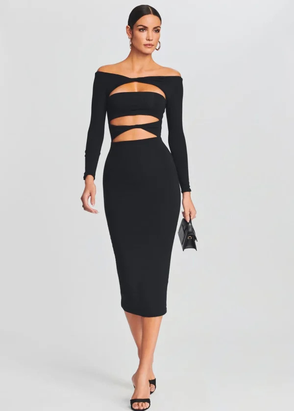 Guest Of*Retrofete Lotus Dress Black