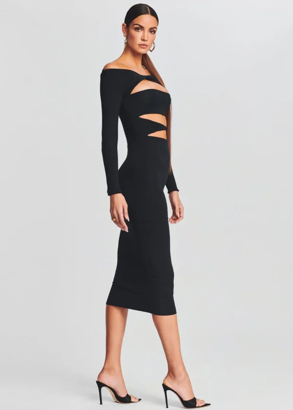 Guest Of*Retrofete Lotus Dress Black