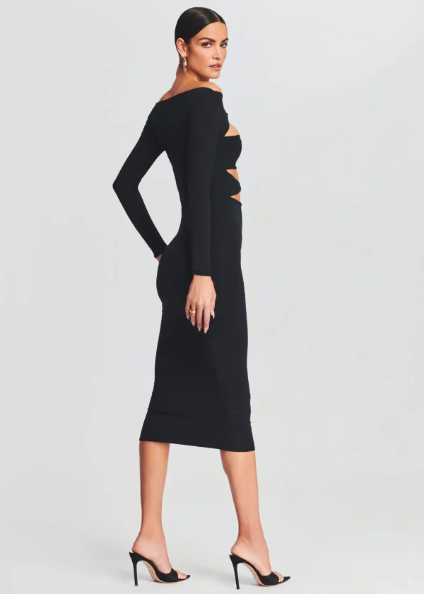 Midi*Retrofete Lotus Dress Black