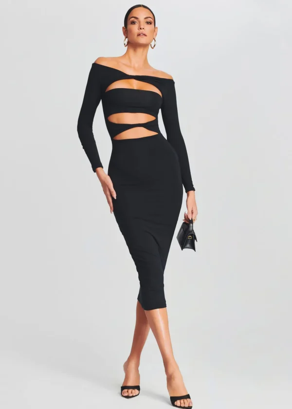 Guest Of*Retrofete Lotus Dress Black