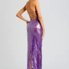 RETROFÊTE*Retrofete Lucia Sequin Lace Dress Amethyst