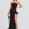 RETROFÊTE*Retrofete Lula Feather Dress Black