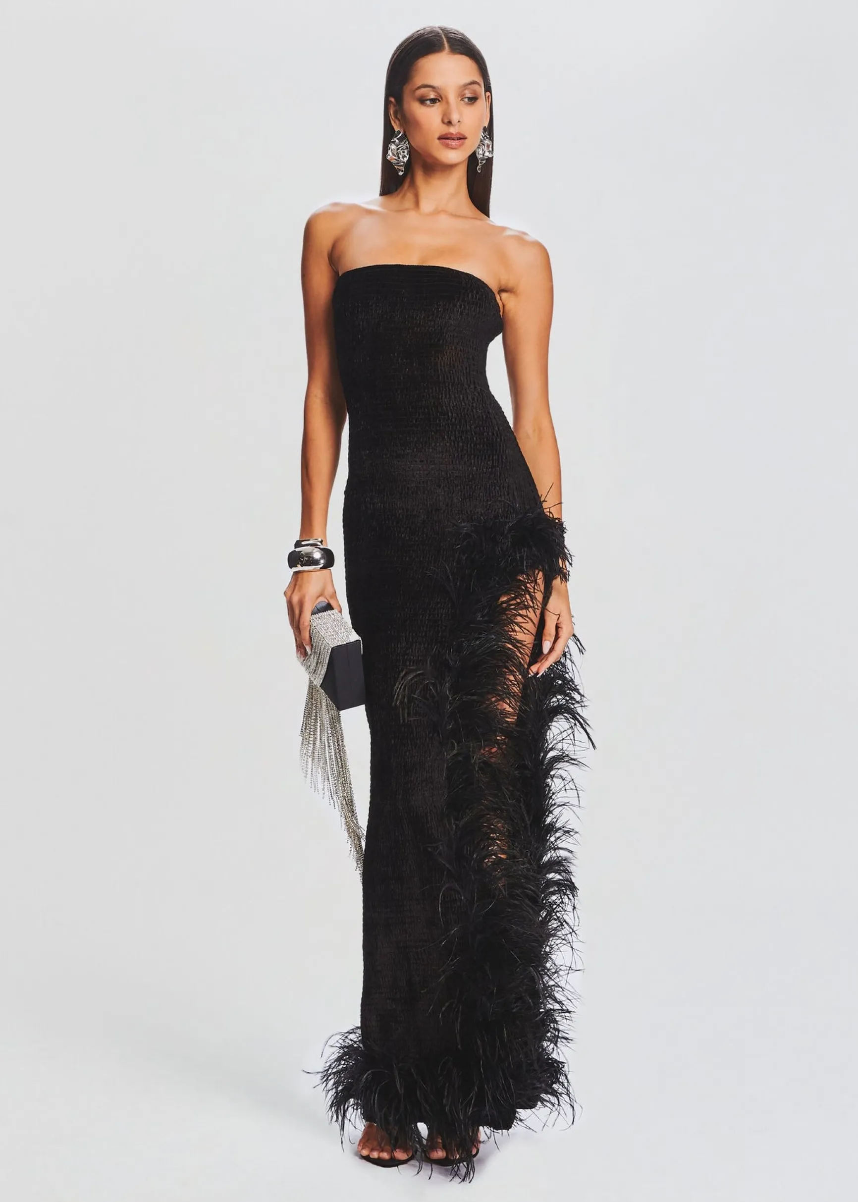lula_feather_dress_4.webp Guest Of*Retrofete Lula Feather Dress Black