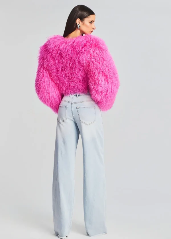 Outerwear*Retrofete Luxe Fur Jacket Knockout Pink