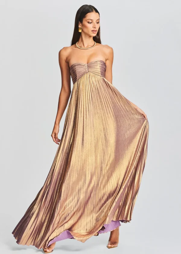RETROFÊTE*Retrofete Lyanna Dress Purple/Gold
