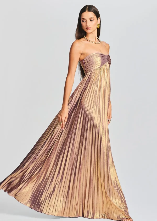 RETROFÊTE*Retrofete Lyanna Dress Purple/Gold